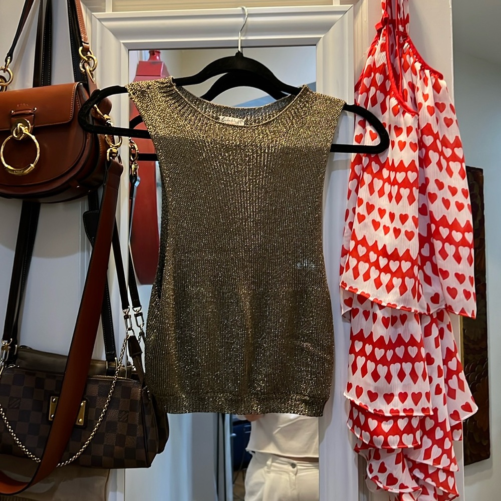 Gold Free People crop top